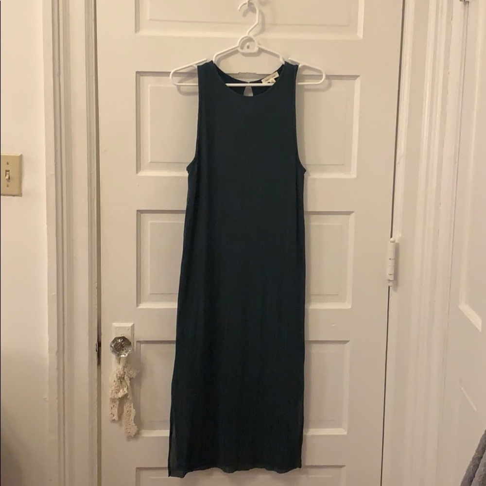 Silence and Noise emerald green midi dress